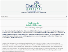 Tablet Screenshot of cabrini-eldercare.org